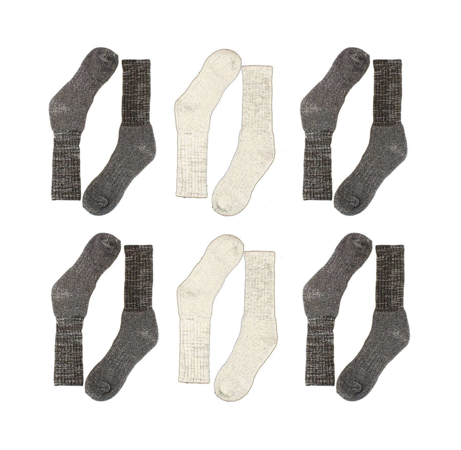Sock Stack Men's Merino Wool Thermal Work Boot Socks 12 Pack Reinforced Heel And Toe