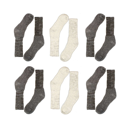 Sock Stack Men's Merino Wool Thermal Work Boot Socks 12 Pack Reinforced Heel And Toe