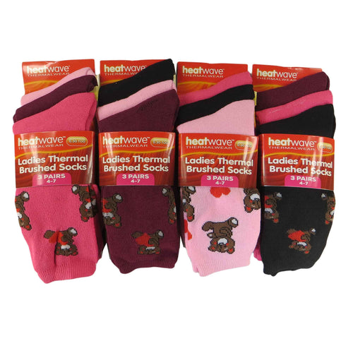 Heatwave Thermalwear Womens Thermal Socks 12 Pack 2.3 Tog Extra Warm Work Boots Outdoor