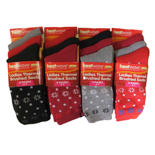 Heatwave Thermalwear Womens Thermal Socks 12 Pack 2.3 Tog Extra Warm Work Boots Outdoor