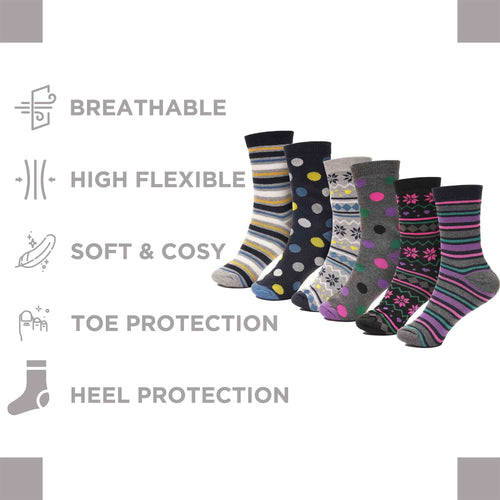 Heatwave Thermalwear Womens Thermal Socks 12 Pack 2.3 Tog Extra Warm Work Boots Outdoor
