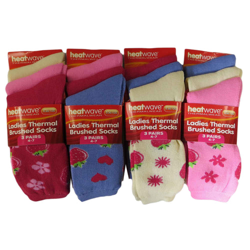 Heatwave Thermalwear Womens Thermal Socks 12 Pack 2.3 Tog Extra Warm Work Boots Outdoor