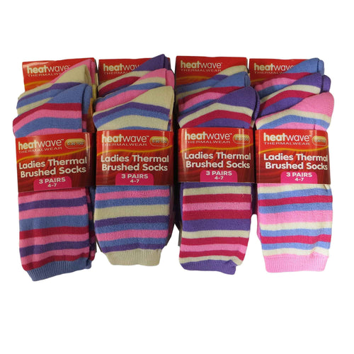 Heatwave Thermalwear Womens Thermal Socks 12 Pack 2.3 Tog Extra Warm Work Boots Outdoor
