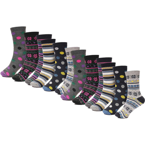 Heatwave Thermalwear Womens Thermal Socks 12 Pack 2.3 Tog Extra Warm Work Boots Outdoor