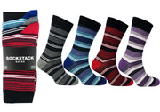 Sock Stack Men's Colourful Heel Toe Black Argyle Diamond Socks Cotton Rich Comfort Fit