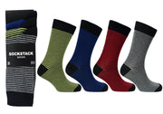 Sock Stack Men's Colourful Heel Toe Black Argyle Diamond Socks Cotton Rich Comfort Fit