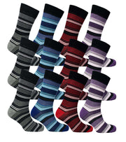 Sock Stack Men's Colourful Heel Toe Black Argyle Diamond Socks Cotton Rich Comfort Fit