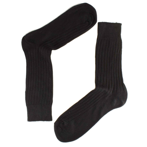 Sock Stack Men's 12 Pairs Seamless Toe Dress Socks 100% Cotton Ribbed Moisture-Wicking