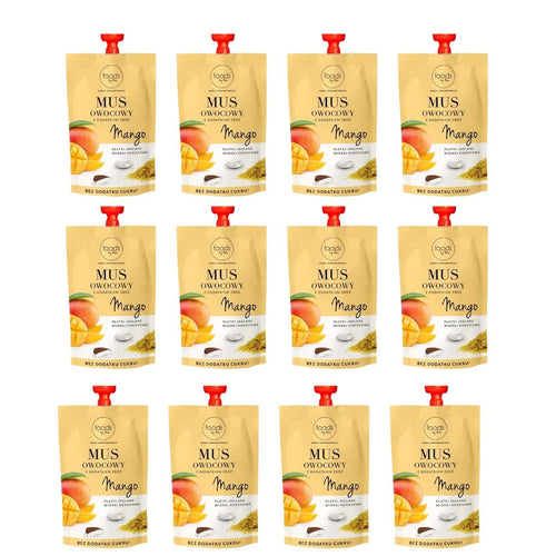 Fruit puree with cereals Mango & Millet flakes & Coconut flakes 100g