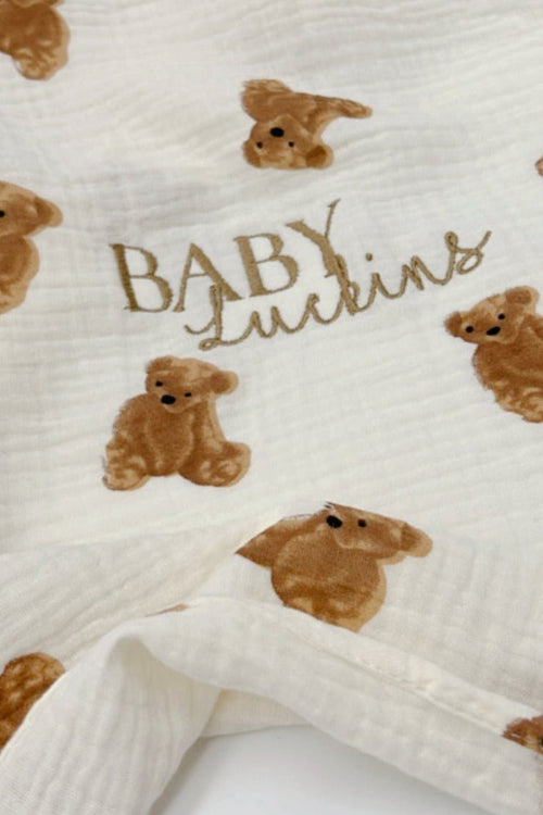 The Bear Muslin Blanket Swaddle