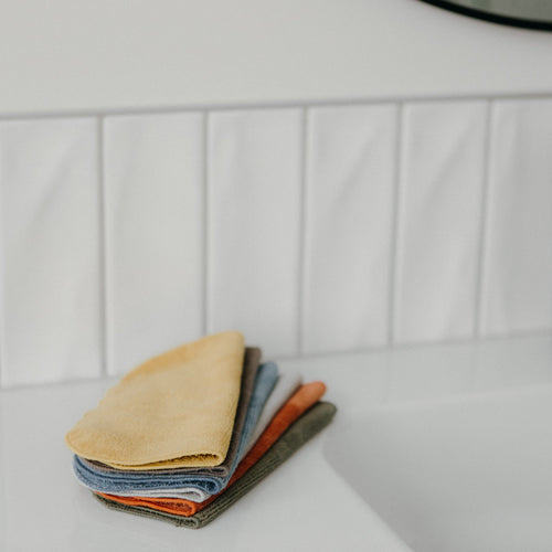 Mum 2 Mum Cotton Facewashers / Reusable Wipes - 6 Pack - EARTH TONES
