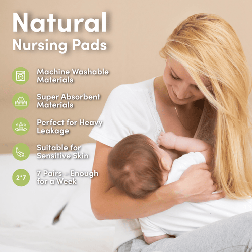 Multi Colour Bamboo Breast Pads - 14 Pack