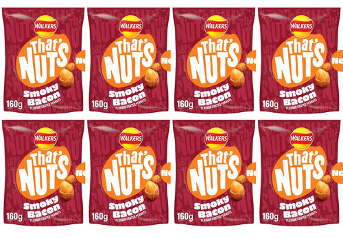 8 x Thats Nuts Walkers Smoky Bacon  - 160GM