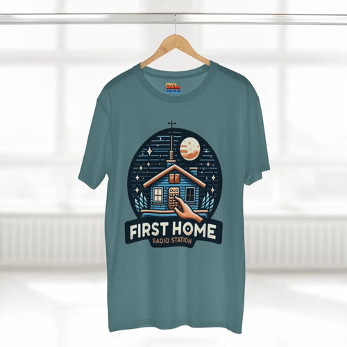 First Home Radio Station Graphic Tee - Celebrate Unity and Nostalgia