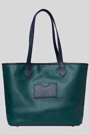 Amelia Contrast Strap Tote Bag - Green