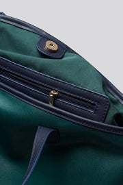 Amelia Contrast Strap Tote Bag - Green