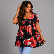 Short Sleeve Floral Smock Top
