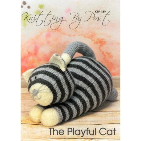 Playful Cat Soft Toy Knitting Pattern  From Knitting by Post
