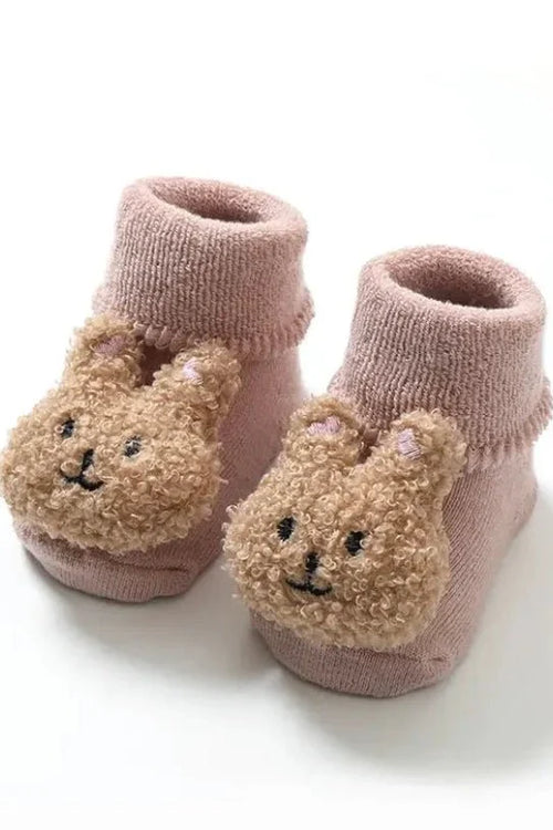 Boucle Teddy Slipper Socks For Little Feet