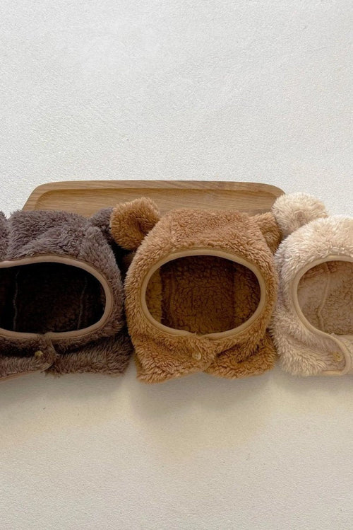 The Fur Bear Knitted Hooded Pramsuit