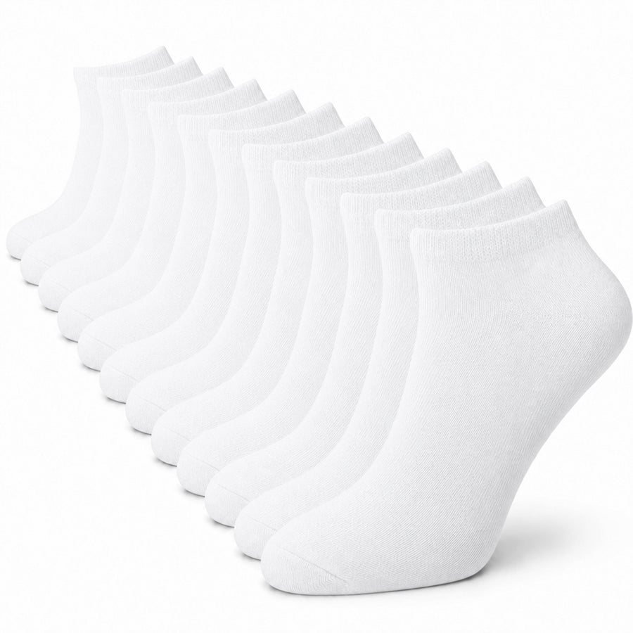 Sock Stack Mens Trainer Socks 12 Pairs Breathable Cotton Blend Arch Support Anti Crimping