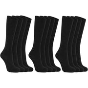Sock Stack Men's 100% Cotton Moisture-Wicking Antibacterial Dress Work Socks 12 Pairs