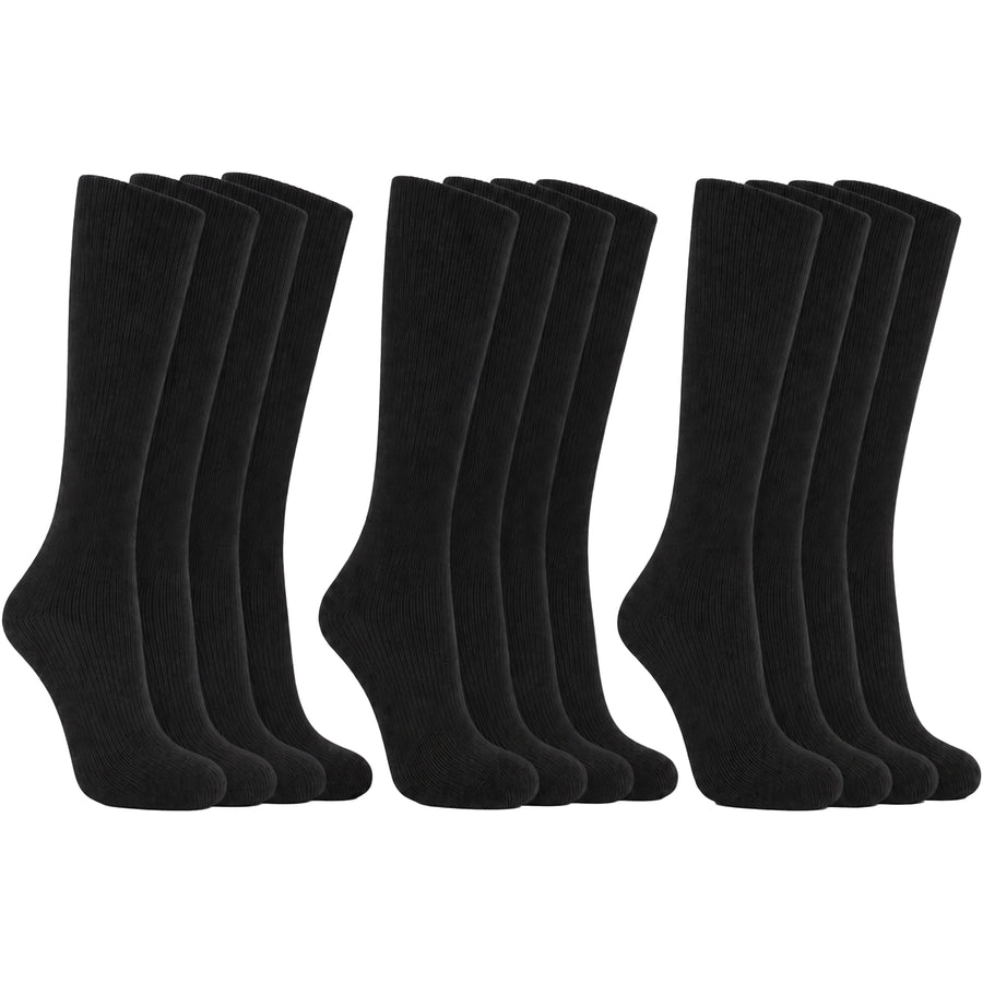 Sock Stack Men's 100% Cotton Moisture-Wicking Antibacterial Dress Work Socks 12 Pairs