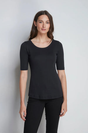 Half Sleeve Cotton Modal Scoop Neck T-Shirt
