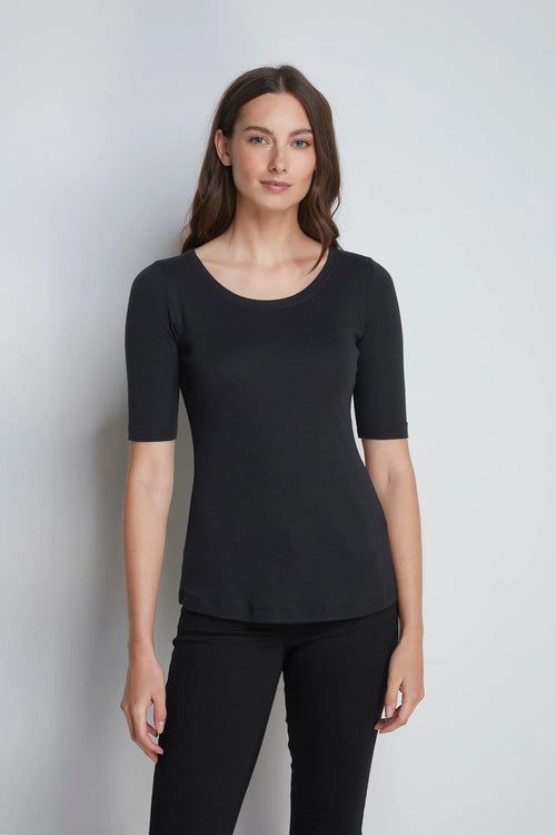 Half Sleeve Cotton Modal Scoop Neck T-Shirt