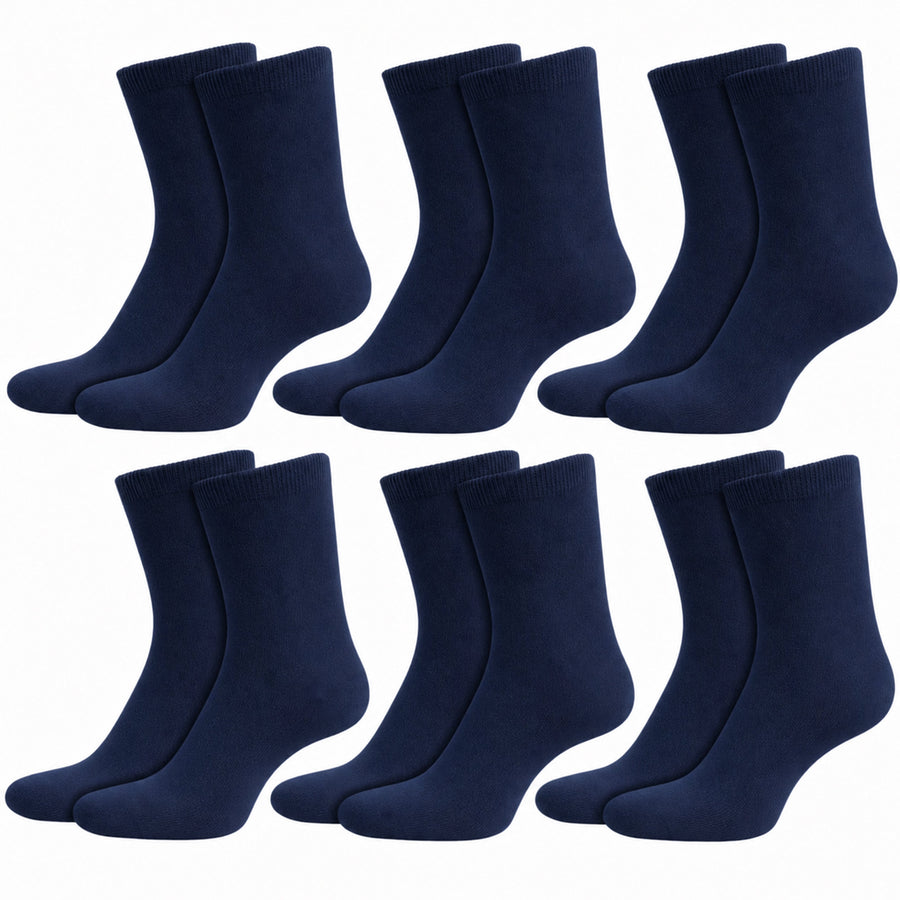 Sock Stack 6 Pairs Kids Cotton Rich School Socks Ankle Breathable Durable Uniform Unisex