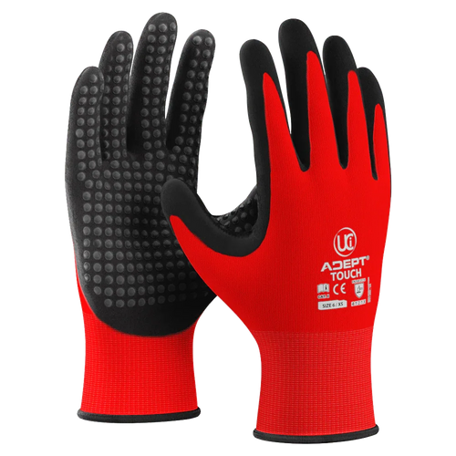 Adept Touch Screen Grip Nitrile Gloves (10 Pack)