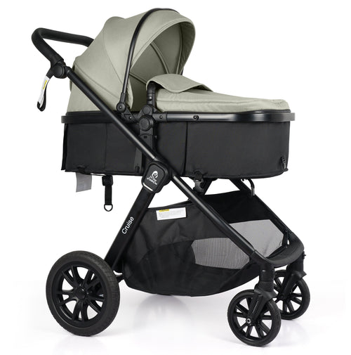 For Your Little One Cruise 3 In 1 Travel System With Car Seat - Pebble Sage (Free Cupholder And Seat Liner Included!)