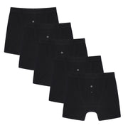 Sock Stack Men's Cotton Button Fly Boxer Shorts Pack Of 5 Breathable Stretch Gym Sports