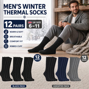 Sock Stack Men's 100% Cotton Moisture-Wicking Antibacterial Dress Work Socks 12 Pairs