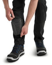 Blaklader 1448 Industry Stretch Kneepad Trousers Black/Red