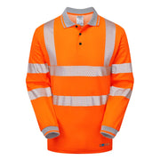 PULSAR LIFE LFE926 NB Hi-Vis Long Sleeve Orange Polo Shirt