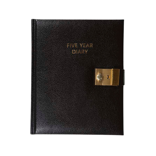 5 Year Diary - Undated A5 Week to View - Black (5Y1LBlack)