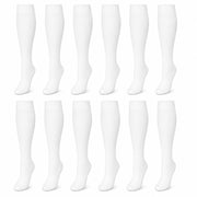 Sock Stack Girls Long School Socks 12 Pairs Cotton Rich Sculpted Heels And Toes Sizes