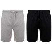 Sock Stack Men's Cotton Lounge Shorts Stretchable 2 Pack Black Navy Grey Durable