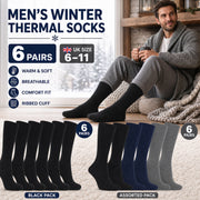 Sock Stack Men's Thermal Boot Socks 6 Pack Insulated Hiking Work Socks UK 6-11 Warm Brushed Winter Base Layer