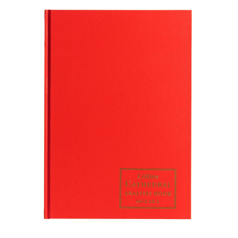 Cathedral -  Accounts Book Analysis 2 Debit, 10 Credit Columns - Red (69/2/10.1)