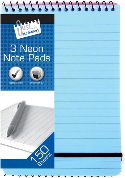 Just stationery 128x176mm Neon PP Cover Notebook (Pack of 3),