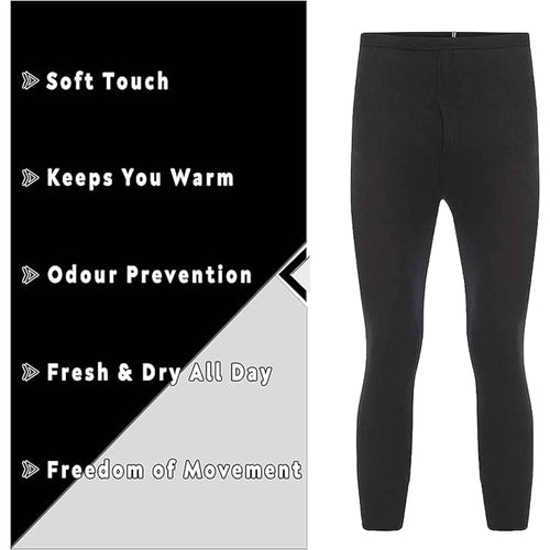 Heatwave Thermalwear Boys Long Johns 2 Pack Black Baselayer For School Camping And Skiing