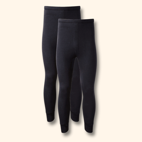 Heatwave Thermalwear Men's Long Johns 2 Pack Brushed Insulated Baselayer Warm Size S-XXL