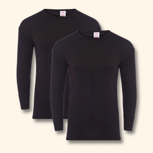 Heatwave Thermalwear Mens Thermal Long Sleeve Top Pack Of 2 Brushed Yarn Baselayer Sizes