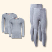 Heatwave Thermalwear Men's Thermal Underwear Set 2 Pack Long Sleeve Top and Long Johns