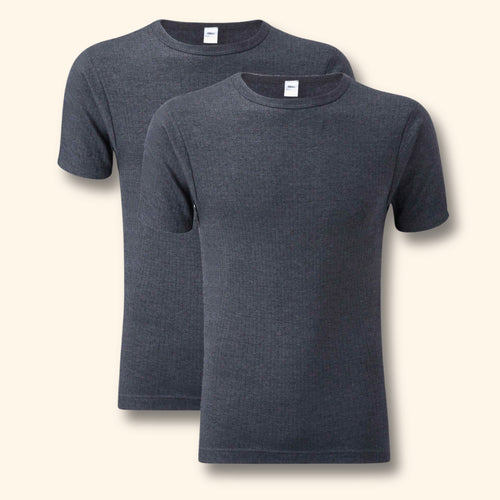 Heatwave Thermalwear 2 Pack Mens Thermal T Shirt Baselayer Brushed Yarn Insulated S-XXL