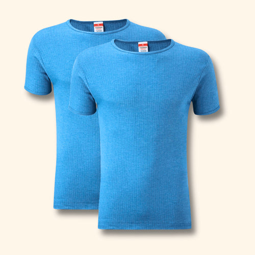 Heatwave Thermalwear 2 Pack Mens Thermal T Shirt Baselayer Brushed Yarn Insulated S-XXL