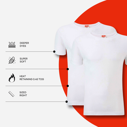 Heatwave Thermalwear Mens Thermal Long Sleeve Top Pack Of 2 Brushed Yarn Baselayer Sizes