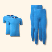 Heatwave Thermalwear Men's Thermal Underwear Set 2 Pack T Shirt And Long Johns Brushed